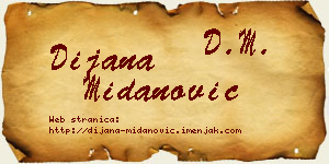 Dijana Midanović vizit kartica